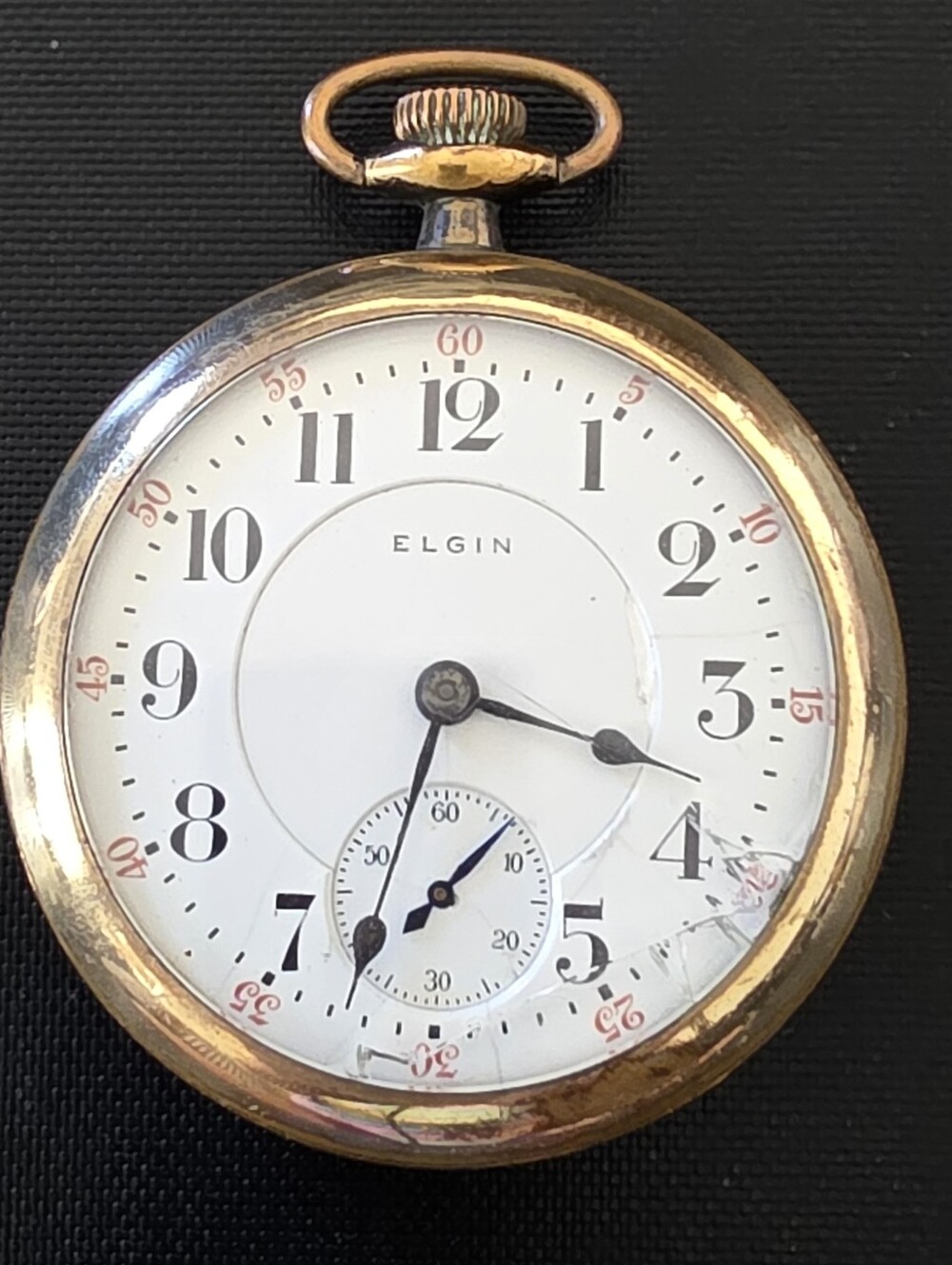 Elgin B.W. Raymond 19J 18s Railroad Pocket Watch 1908 Model 8 240 GF Case Runs